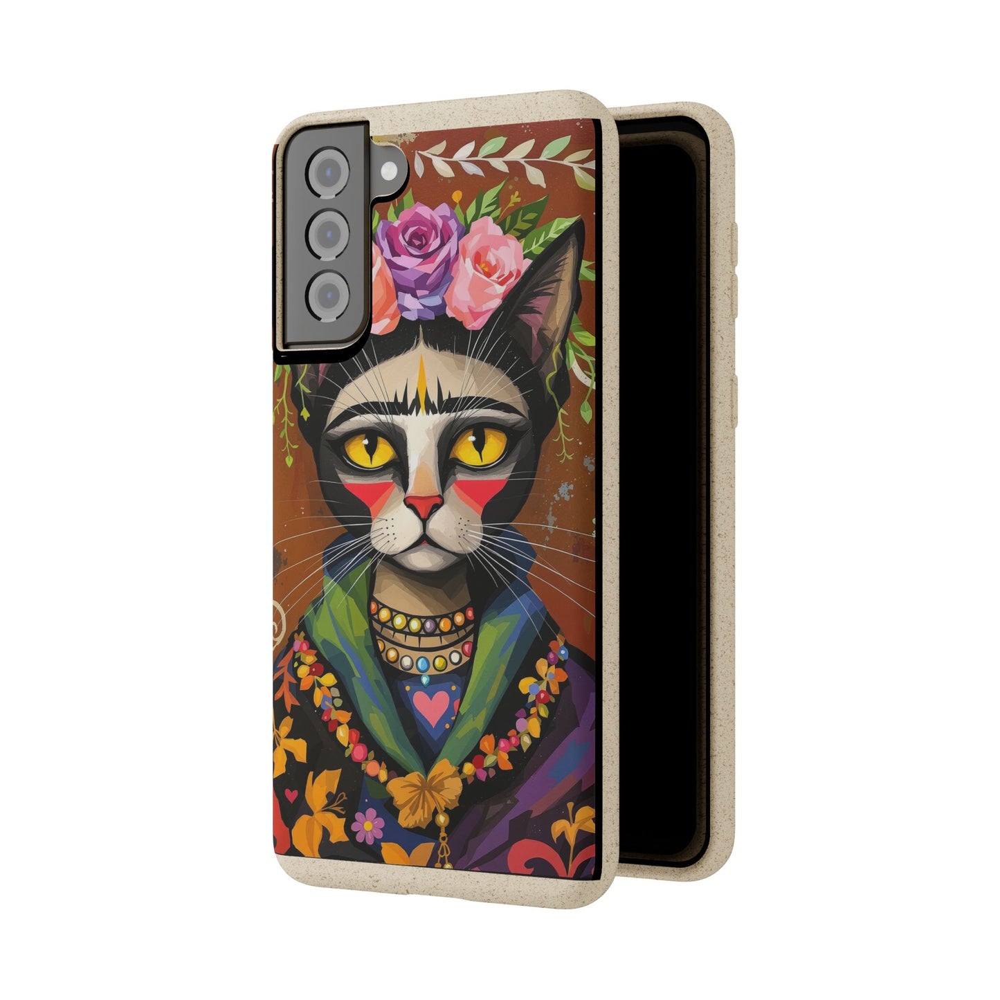 Phone Case - Frida Kahlo Cat, Eco Biodegradable
