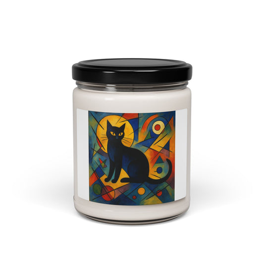 Soy Candle, Kandinsky Cat Scented Candle 9oz