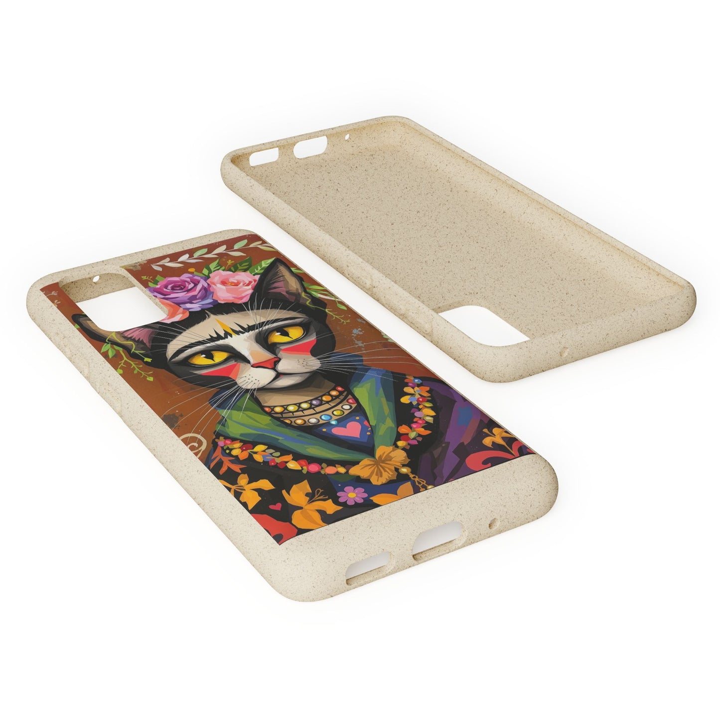 Phone Case - Frida Kahlo Cat, Eco Biodegradable