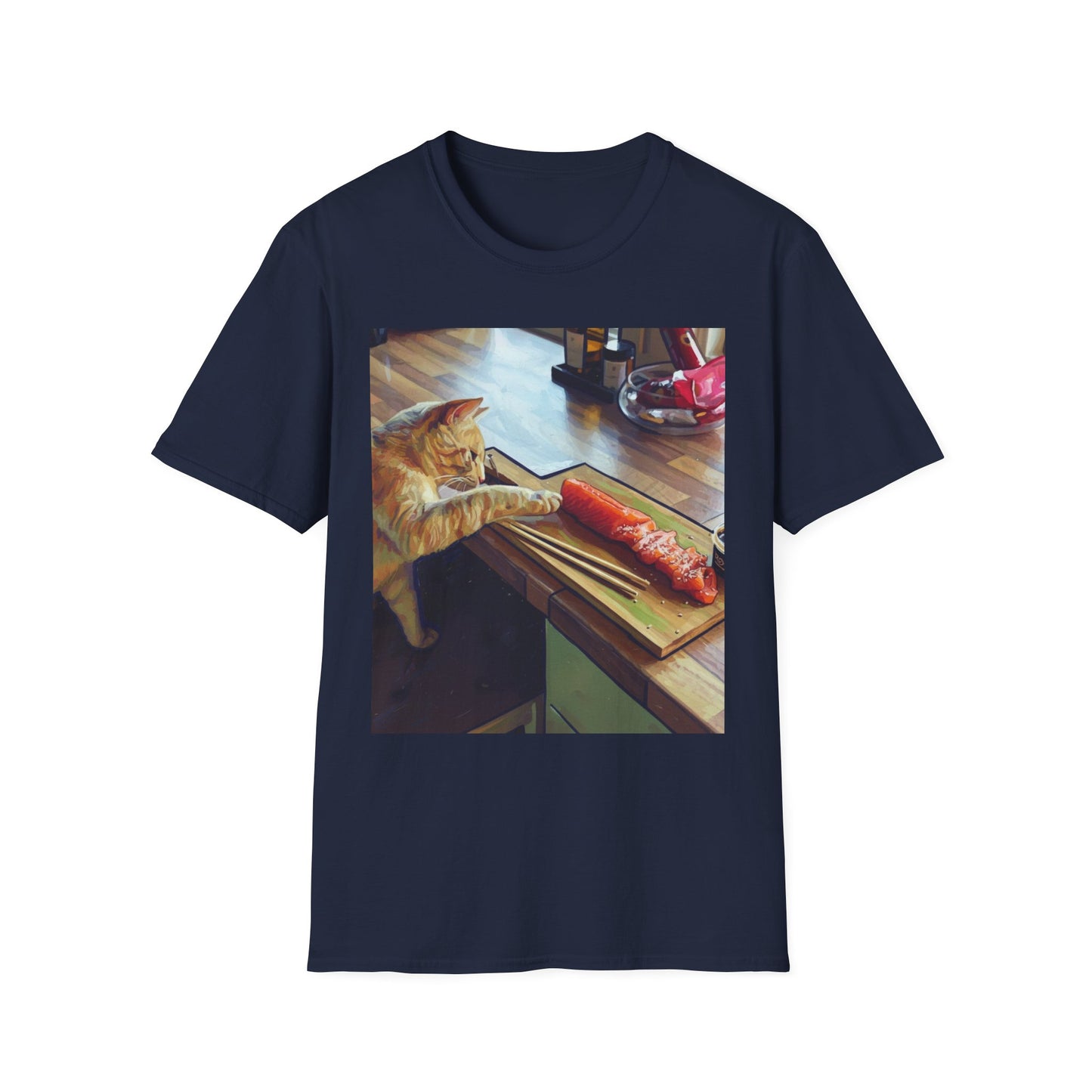 Cat Eating Sushi T-Shirt