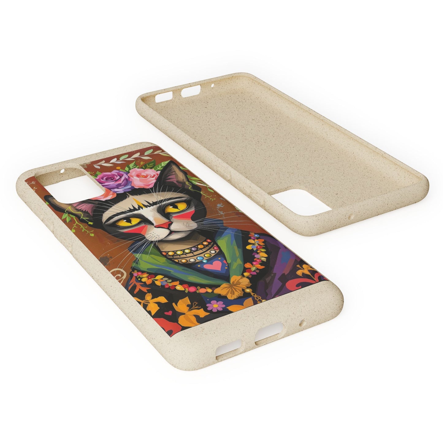 Phone Case - Frida Kahlo Cat, Eco Biodegradable
