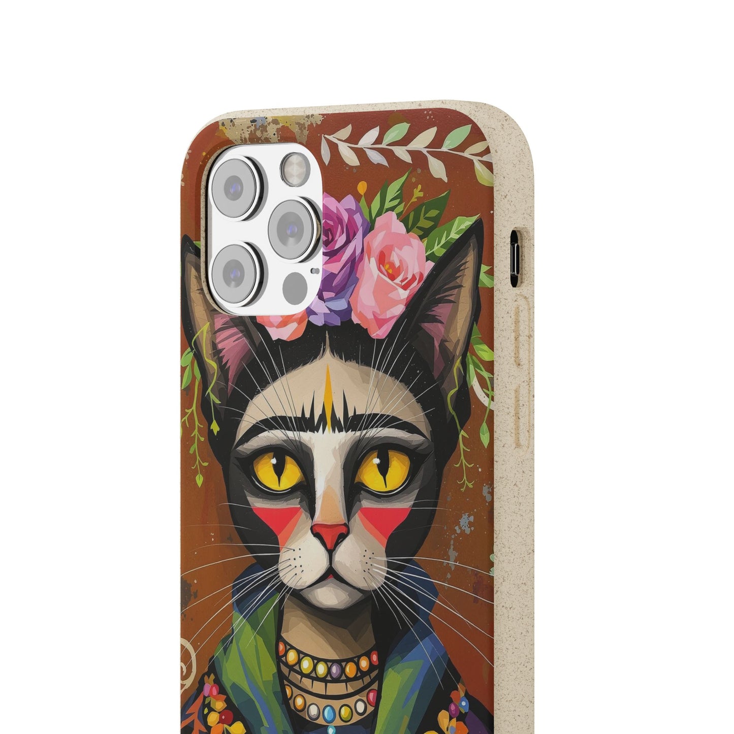 Phone Case - Frida Kahlo Cat, Eco Biodegradable
