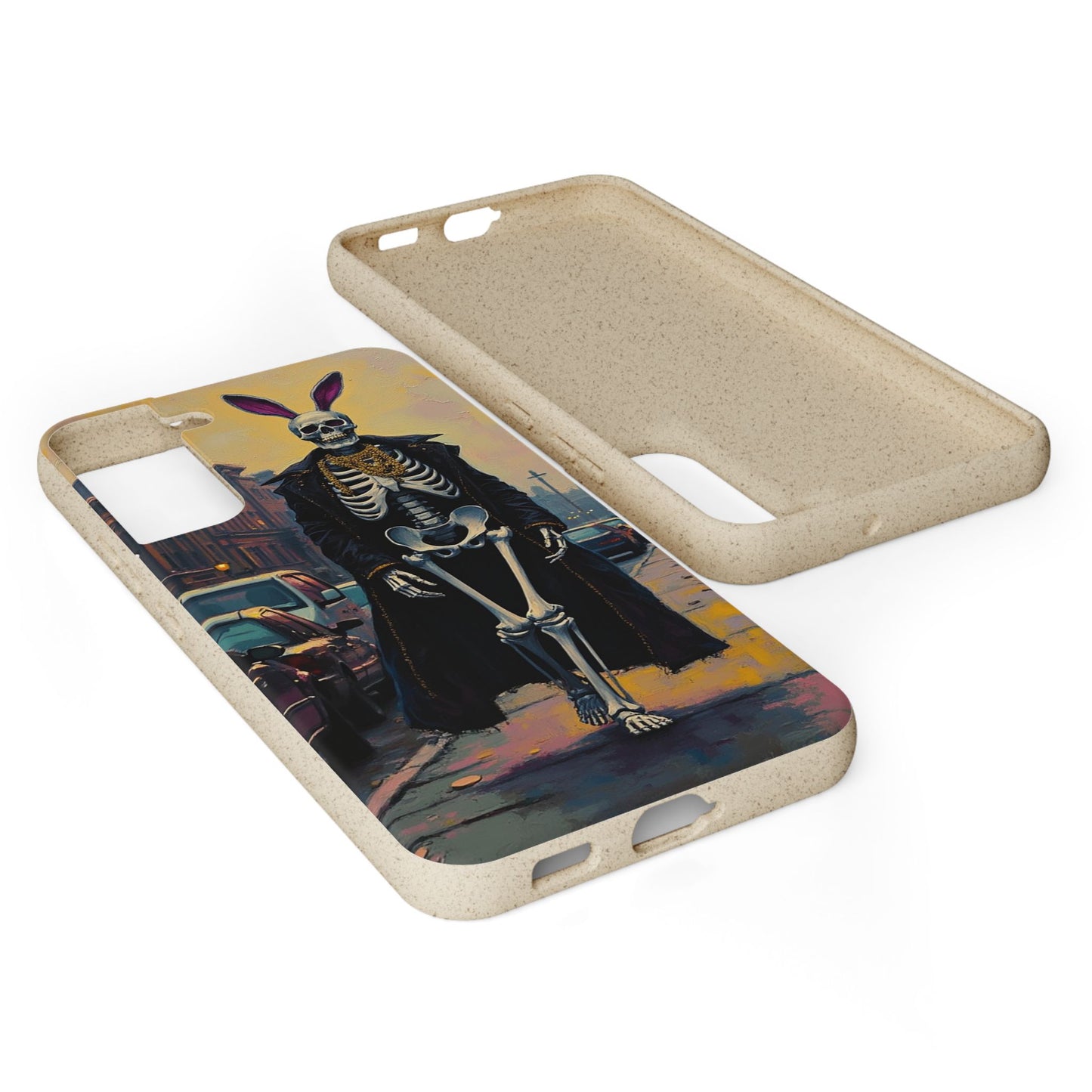 Skeleton Bunny Phone Case - Biodegradable Eco-Friendly Halloween Cover
