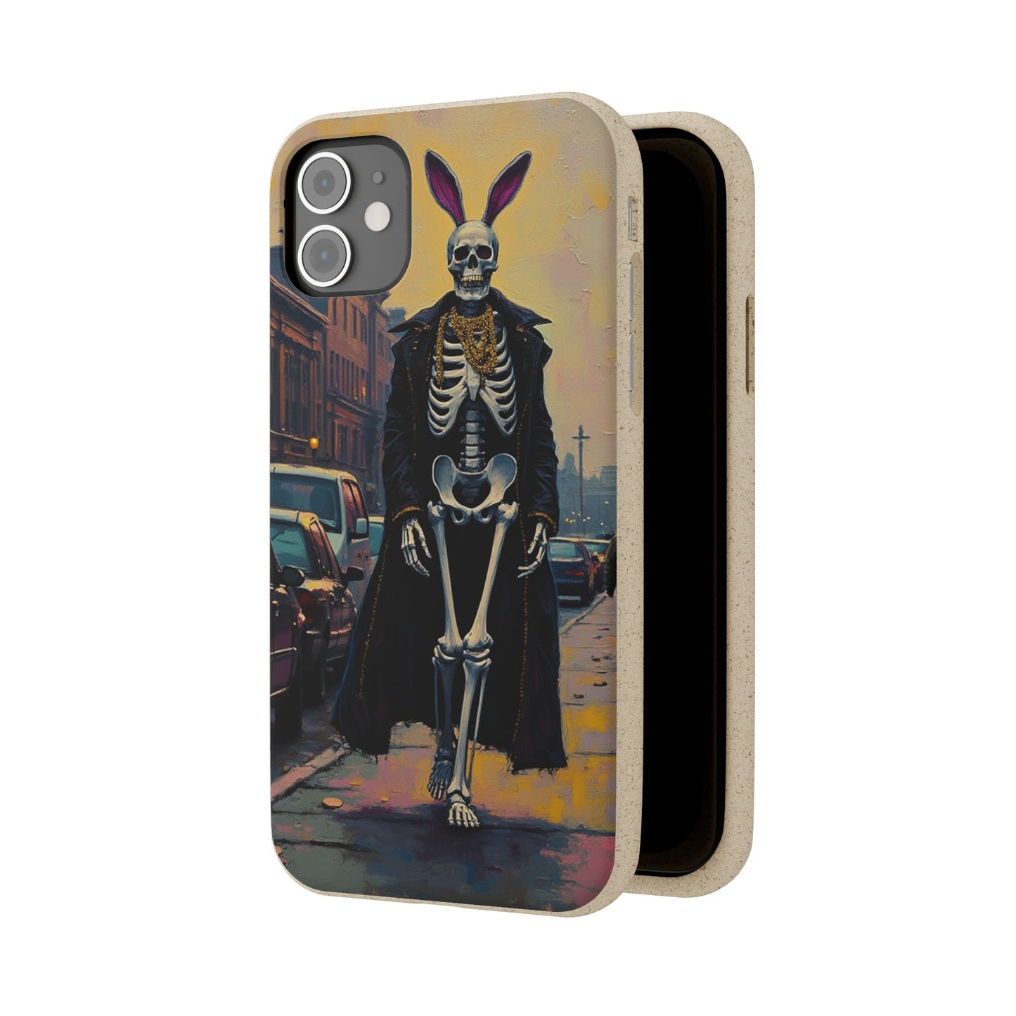 Skeleton Bunny Phone Case - Biodegradable Eco-Friendly Halloween Cover