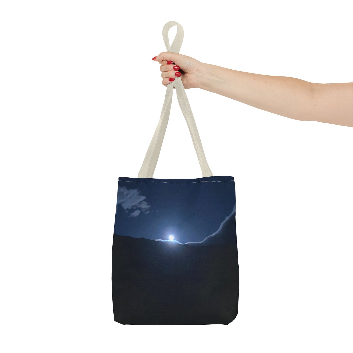 Norwegian Fjord Moon Tote Bag