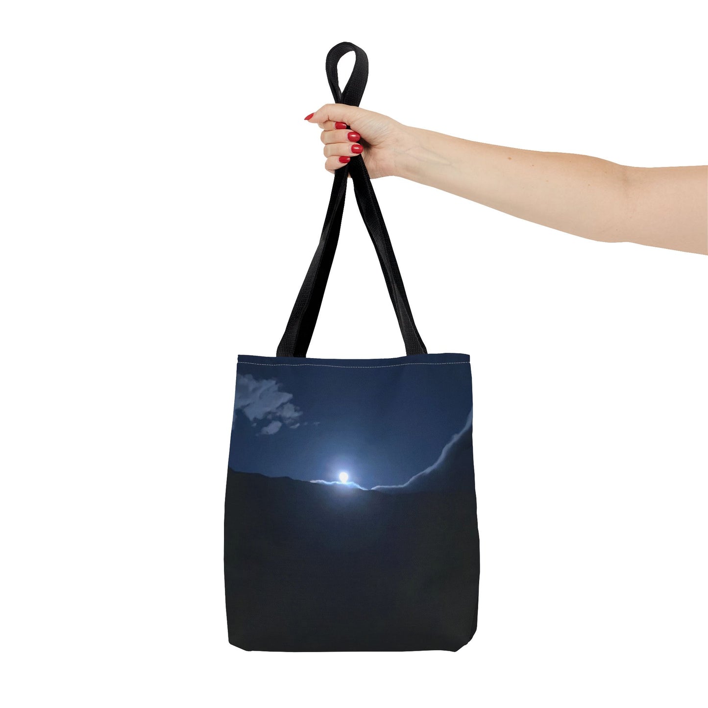 Norwegian Fjord Moon Tote Bag