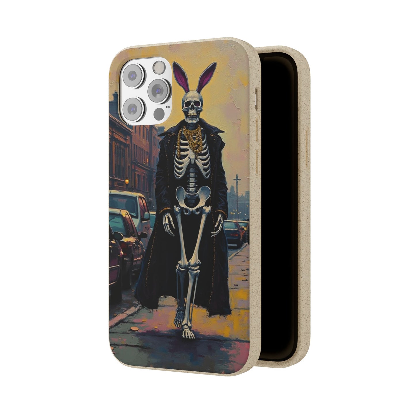 Skeleton Bunny Phone Case - Biodegradable Eco-Friendly Halloween Cover