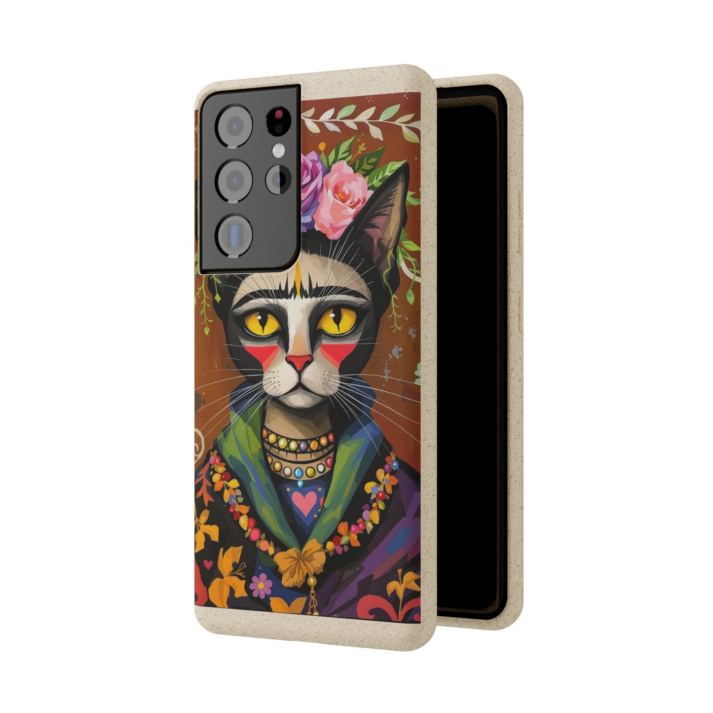 Phone Case - Frida Kahlo Cat, Eco Biodegradable