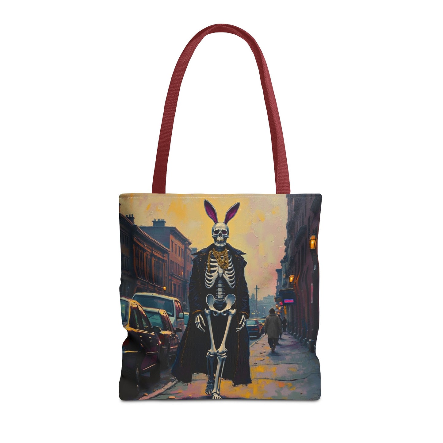 Tote Bag Andy Warhol Style Skeleton Halloween Bunny