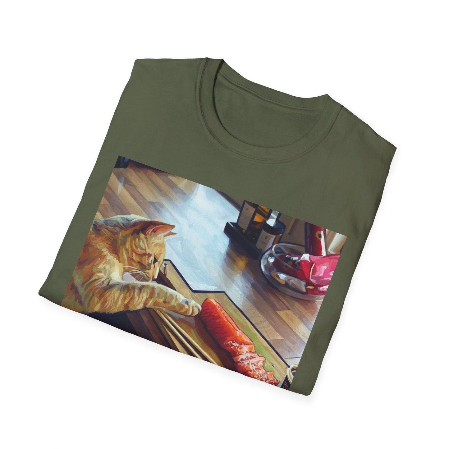 Cat Eating Sushi T-Shirt
