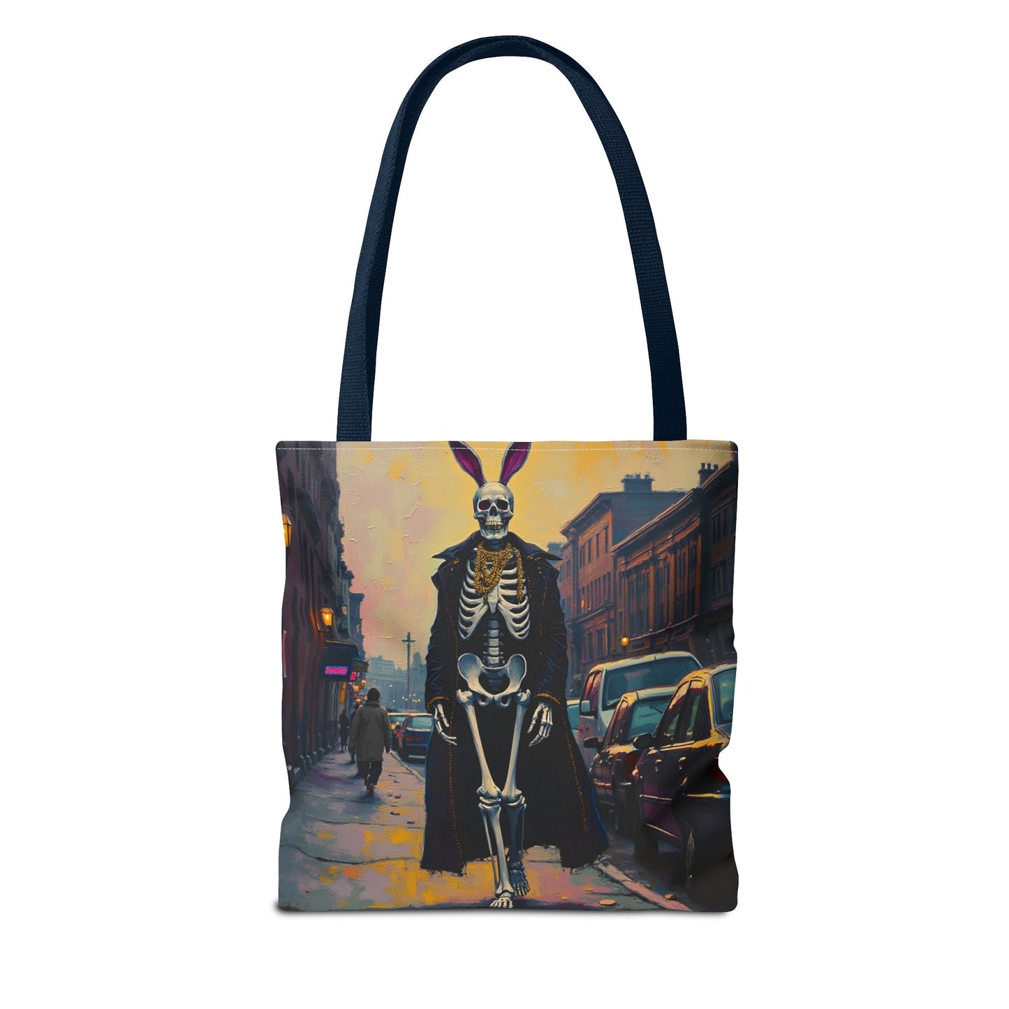 Tote Bag Andy Warhol Style Skeleton Halloween Bunny