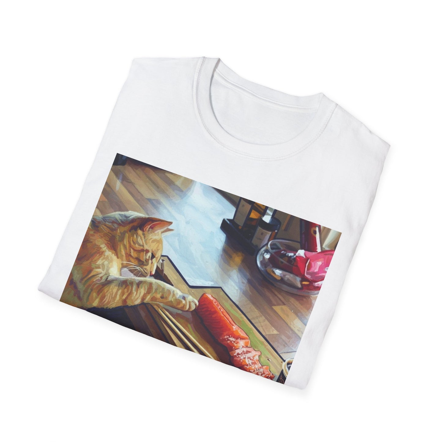Cat Eating Sushi T-Shirt