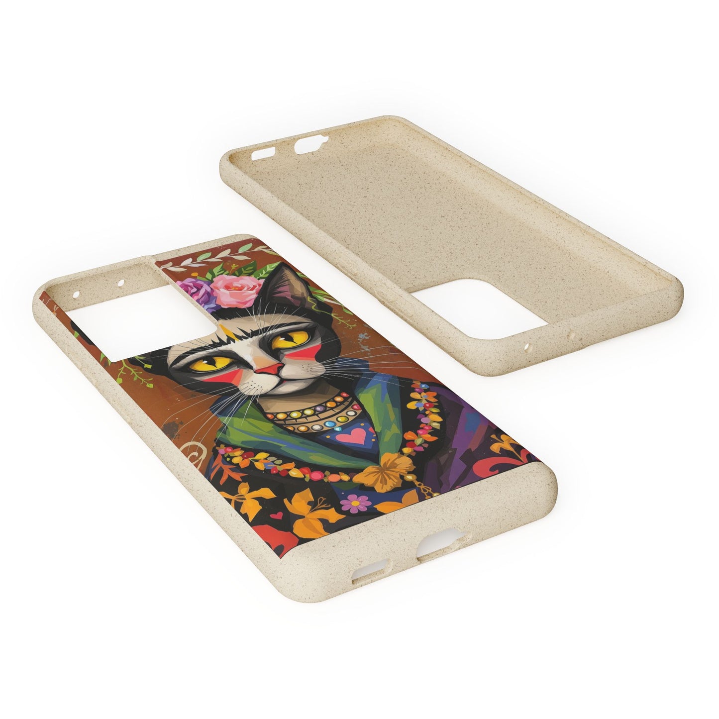 Phone Case - Frida Kahlo Cat, Eco Biodegradable