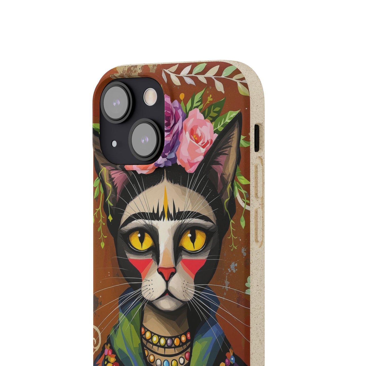 Phone Case - Frida Kahlo Cat, Eco Biodegradable