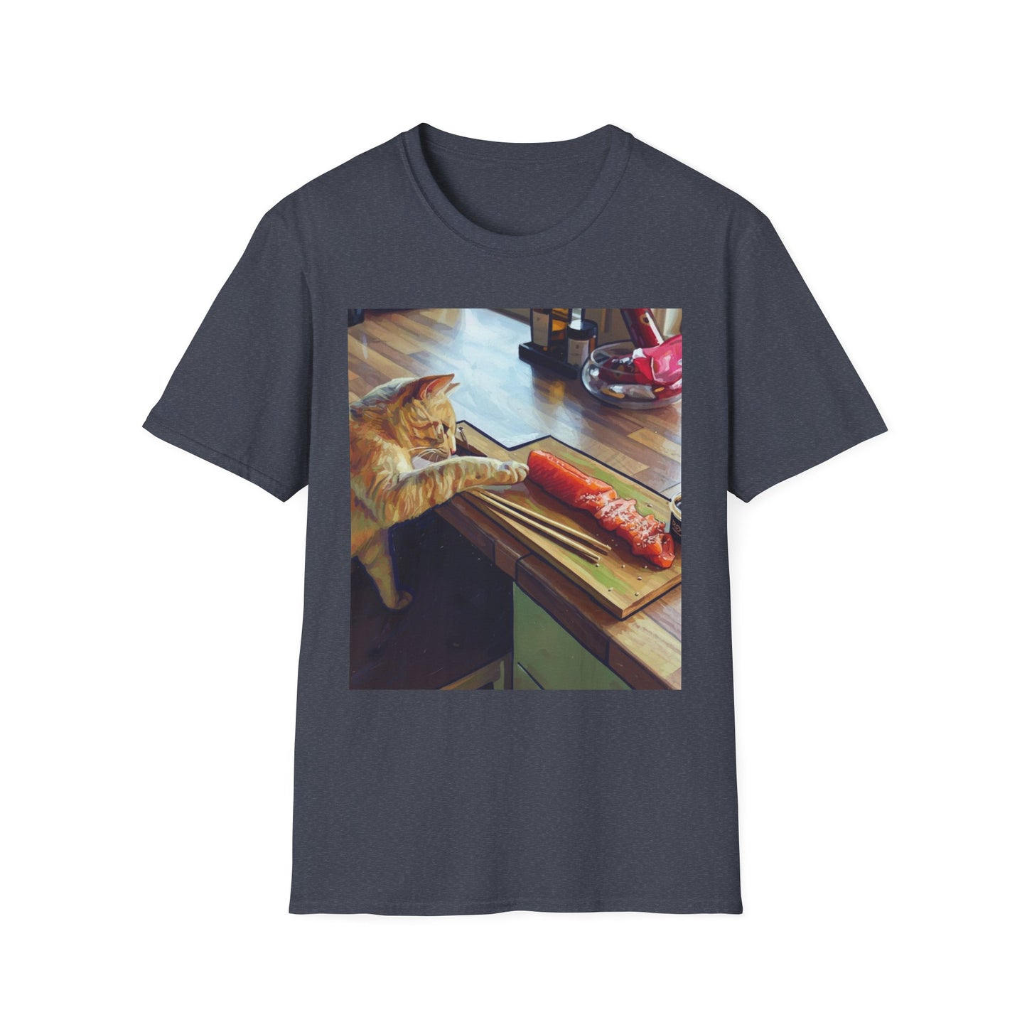 Cat Eating Sushi T-Shirt
