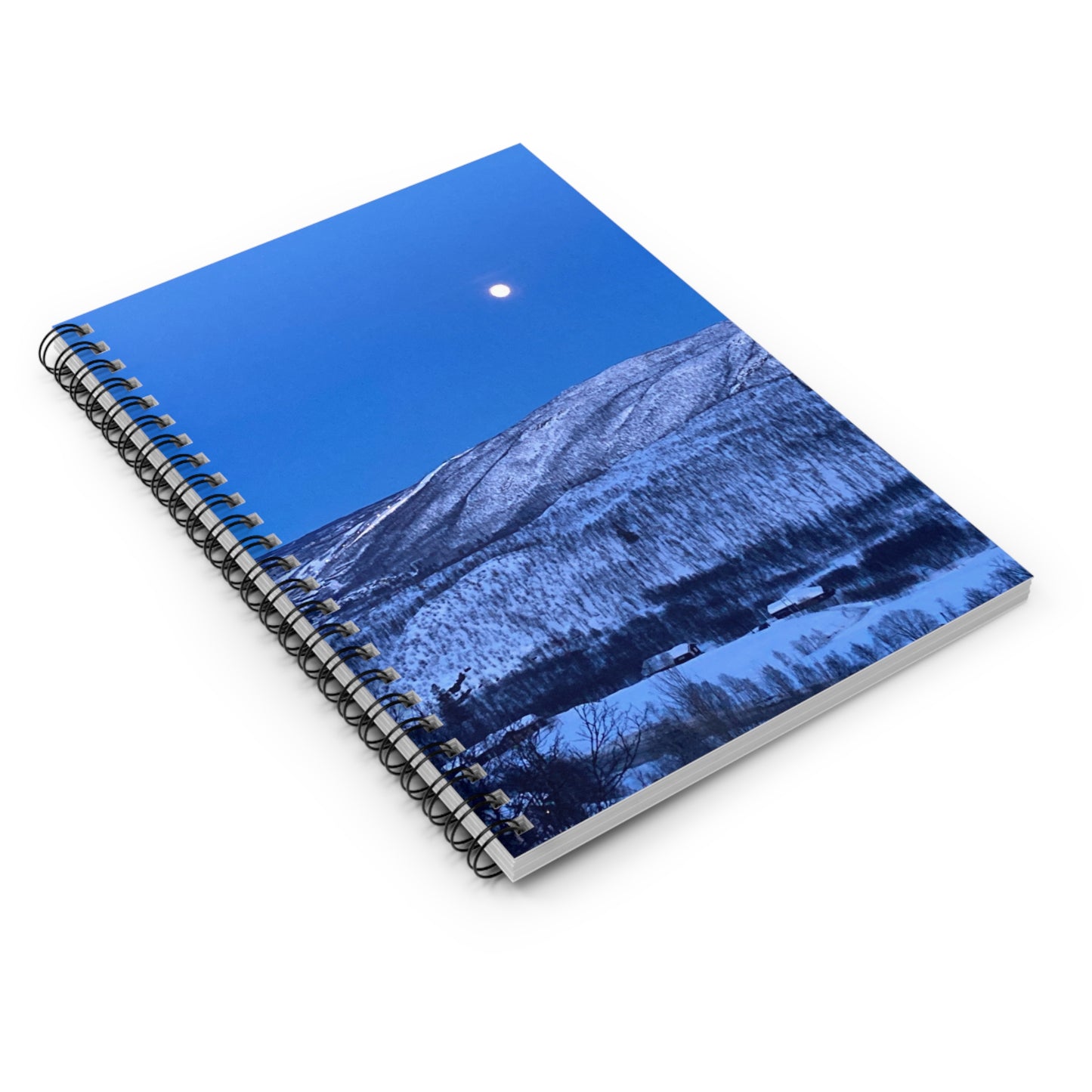 Blue Snowy Landscape - Perfect for Writing, Journaling, Gift for Nature Lovers, Winter Memories, Travel Diary