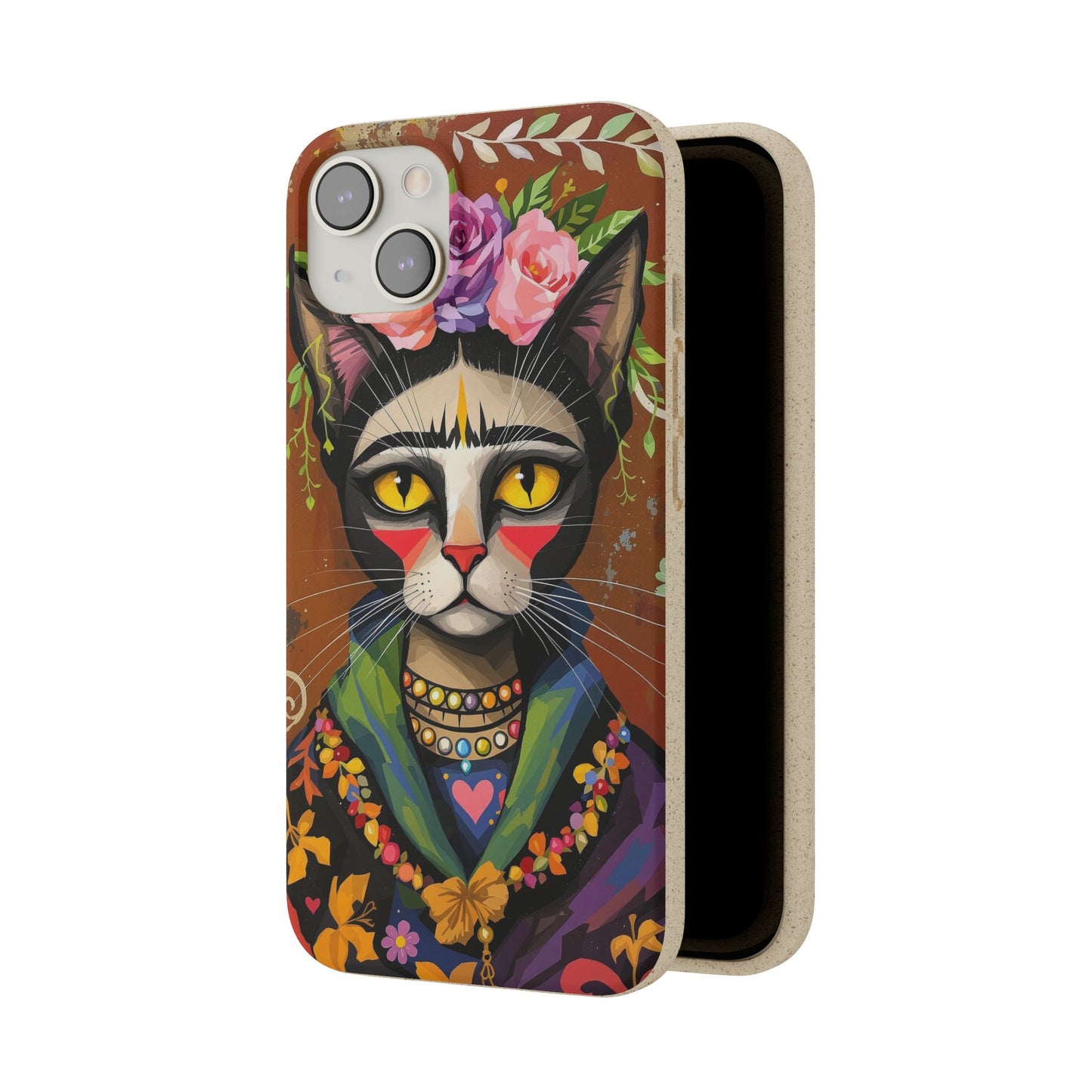 Phone Case - Frida Kahlo Cat, Eco Biodegradable