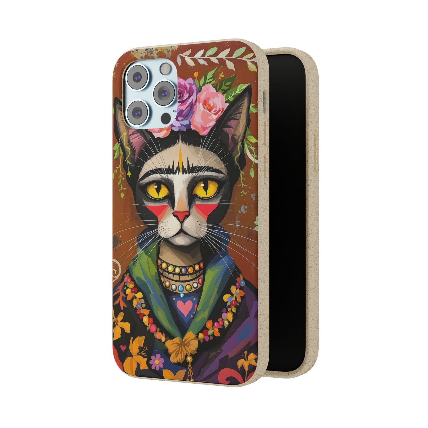 Phone Case - Frida Kahlo Cat, Eco Biodegradable