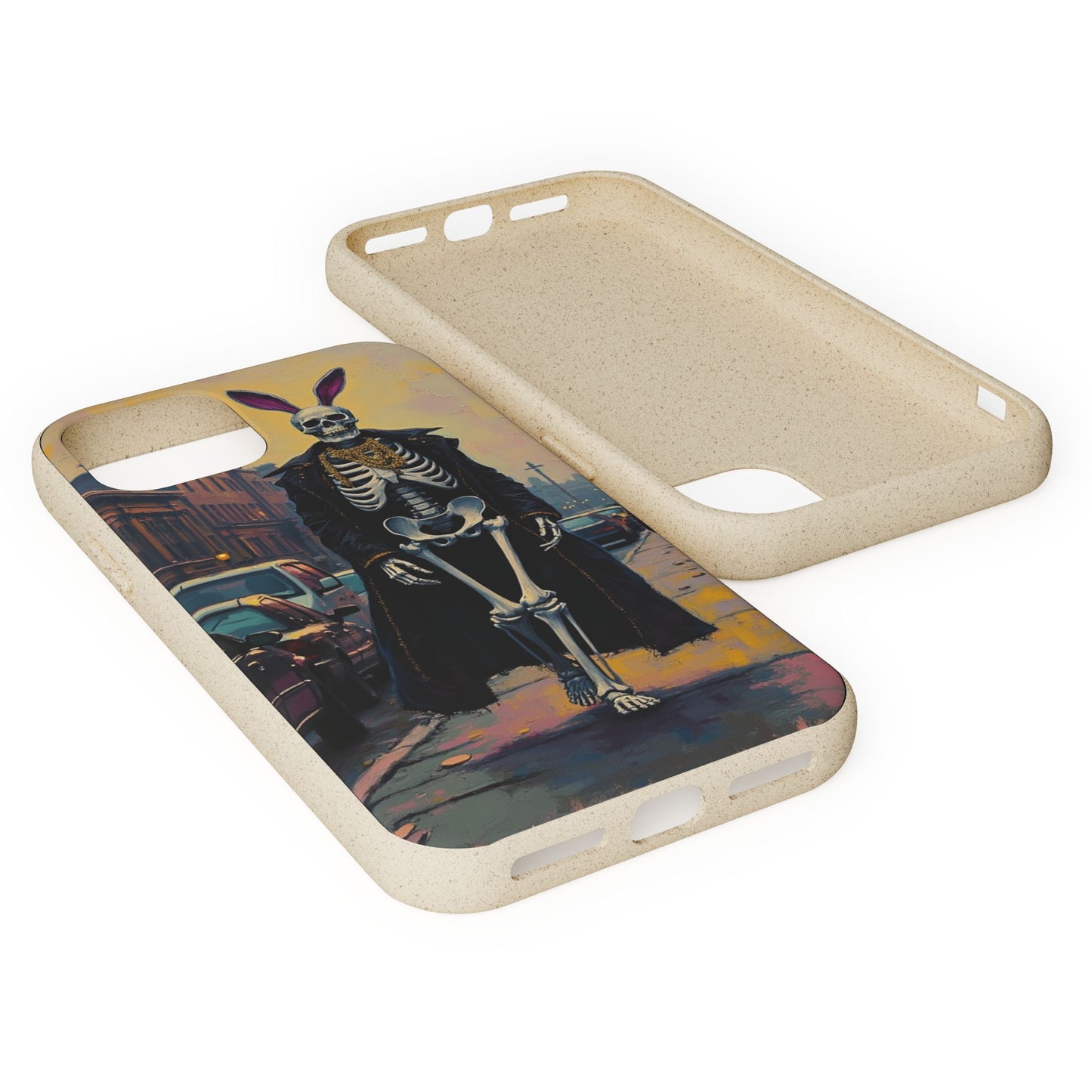 Skeleton Bunny Phone Case - Biodegradable Eco-Friendly Halloween Cover