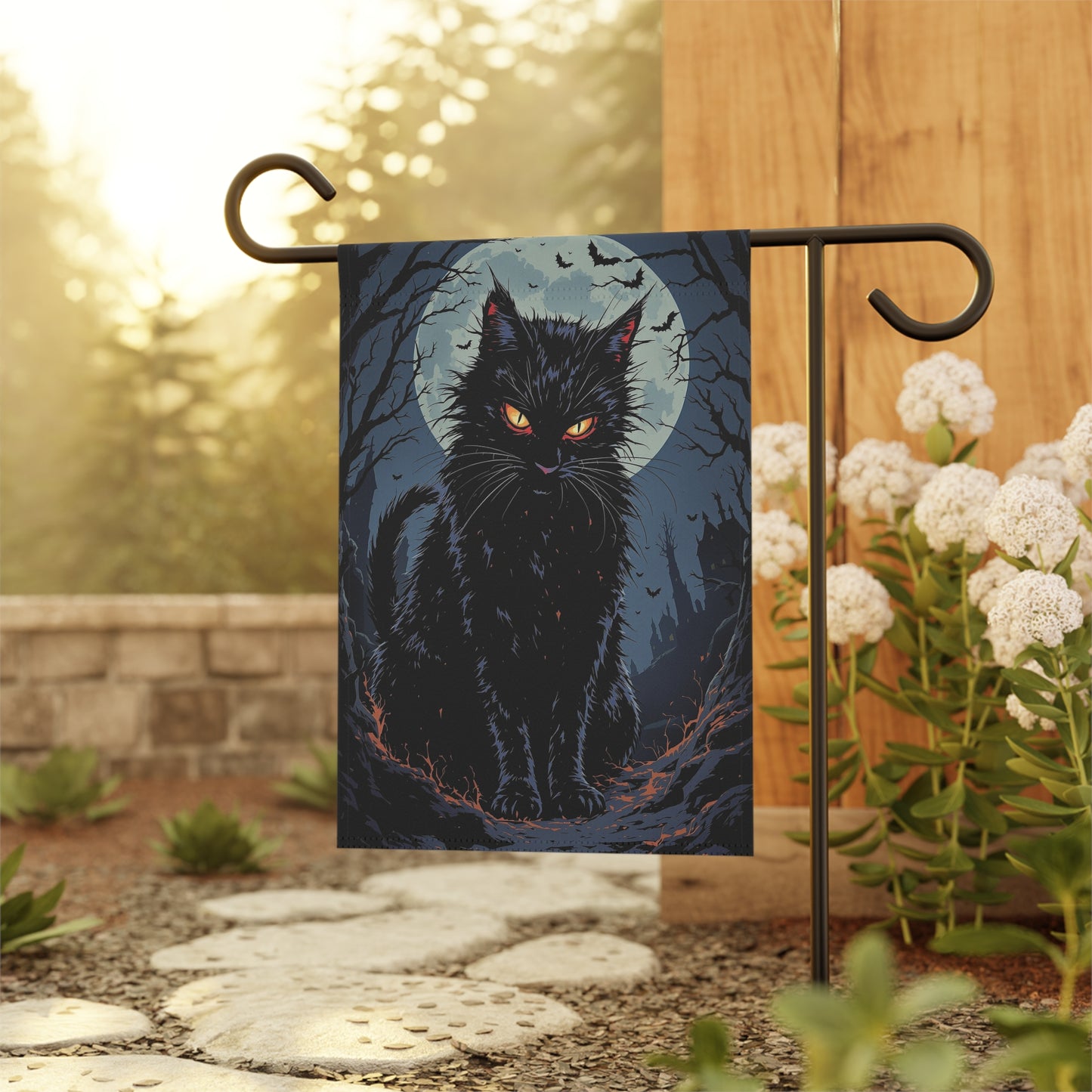 Banner Garden Halloween Cat