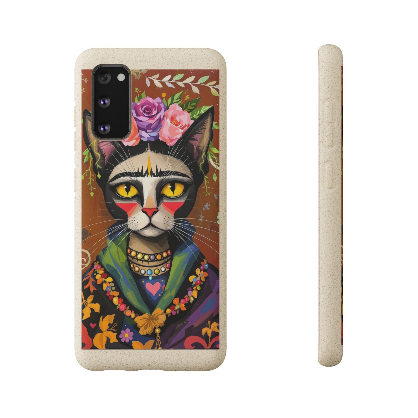 Phone Case - Frida Kahlo Cat, Eco Biodegradable