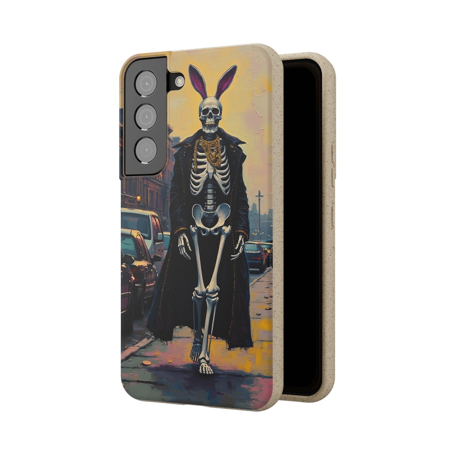 Skeleton Bunny Phone Case - Biodegradable Eco-Friendly Halloween Cover