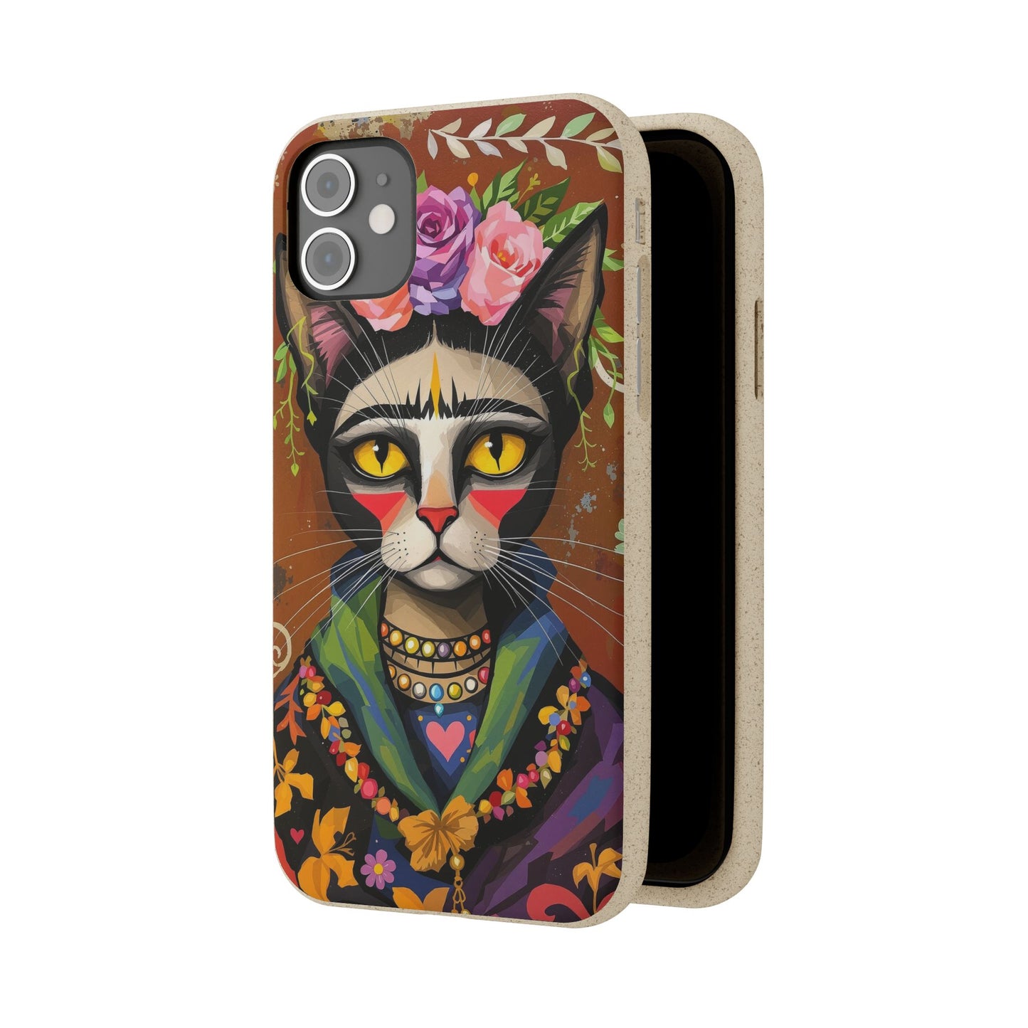 Phone Case - Frida Kahlo Cat, Eco Biodegradable