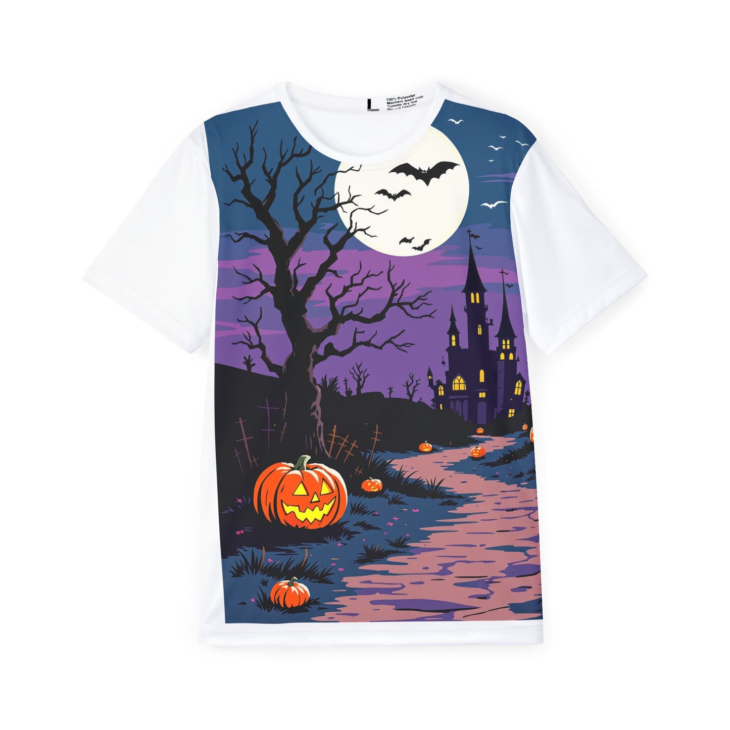 Men's Sports Jersey Halloween Scene Tee