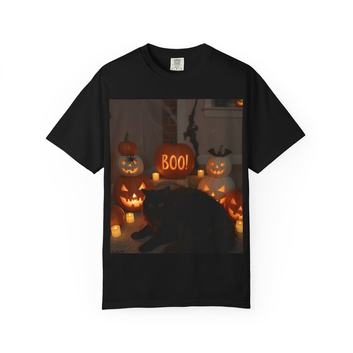 Spooky Cat T-Shirt, Halloween Shirt, Unisex Tee, Boo Graphic Tee, Fall Fashion, Pet Lover Gift