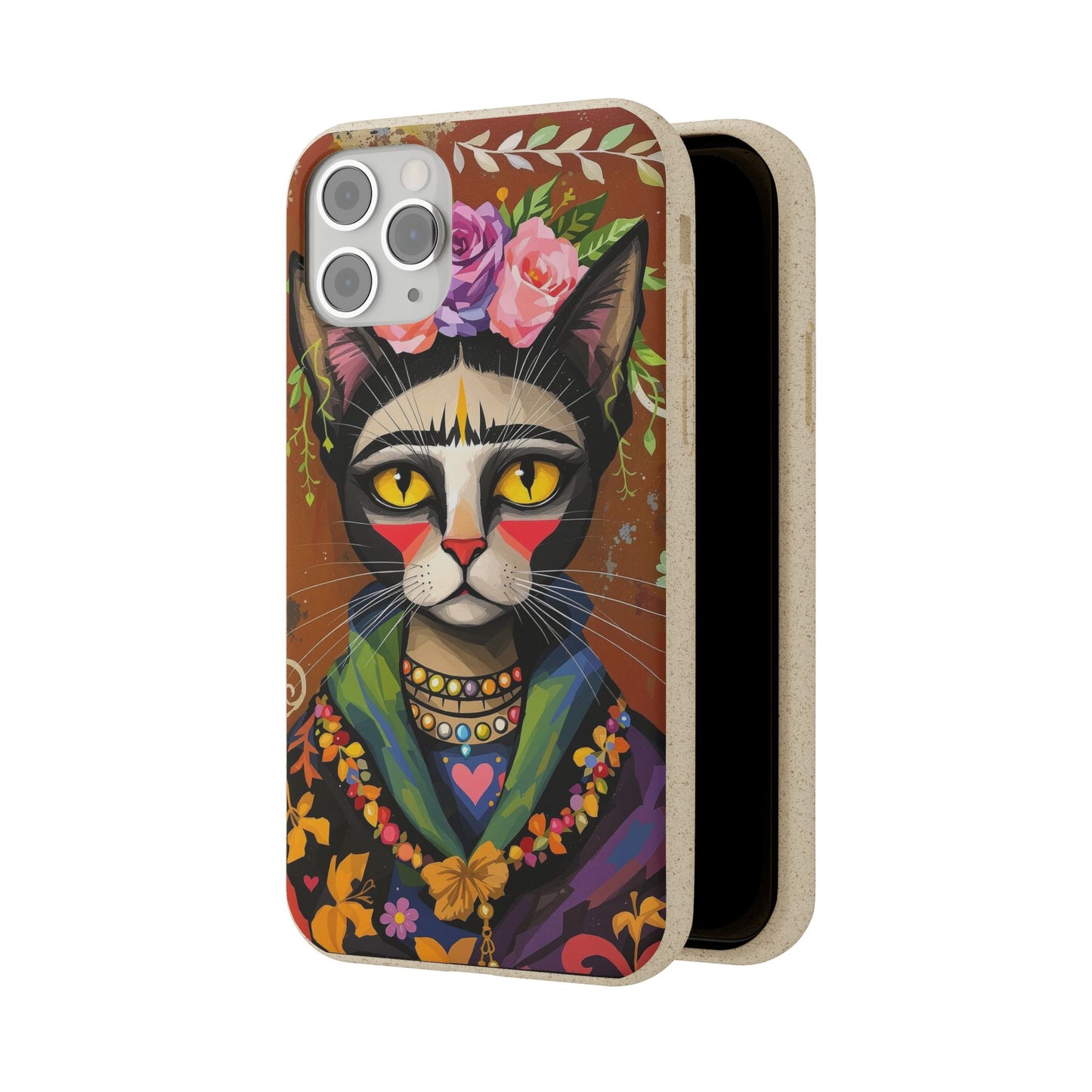 Phone Case - Frida Kahlo Cat, Eco Biodegradable