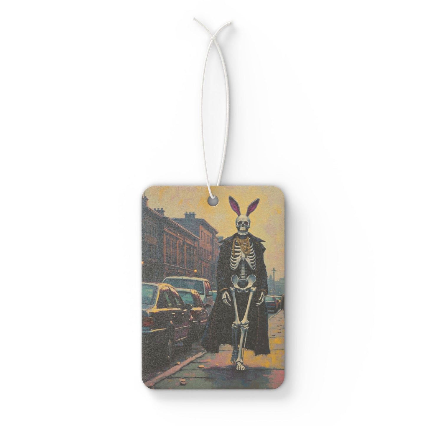 Skeleton Bunny Halloween car air freshener - Spooky Gift for Drivers