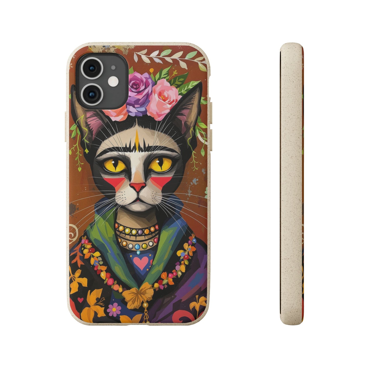 Phone Case - Frida Kahlo Cat, Eco Biodegradable