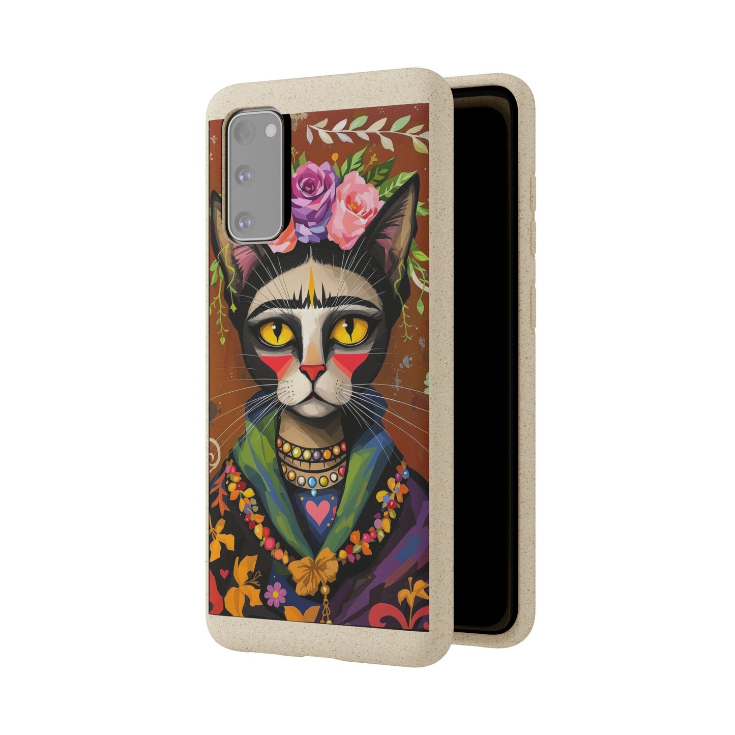 Phone Case - Frida Kahlo Cat, Eco Biodegradable