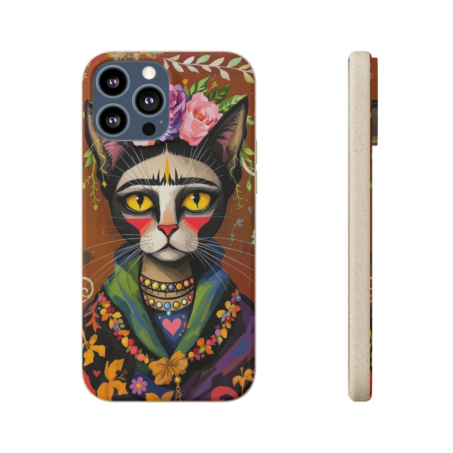 Phone Case - Frida Kahlo Cat, Eco Biodegradable