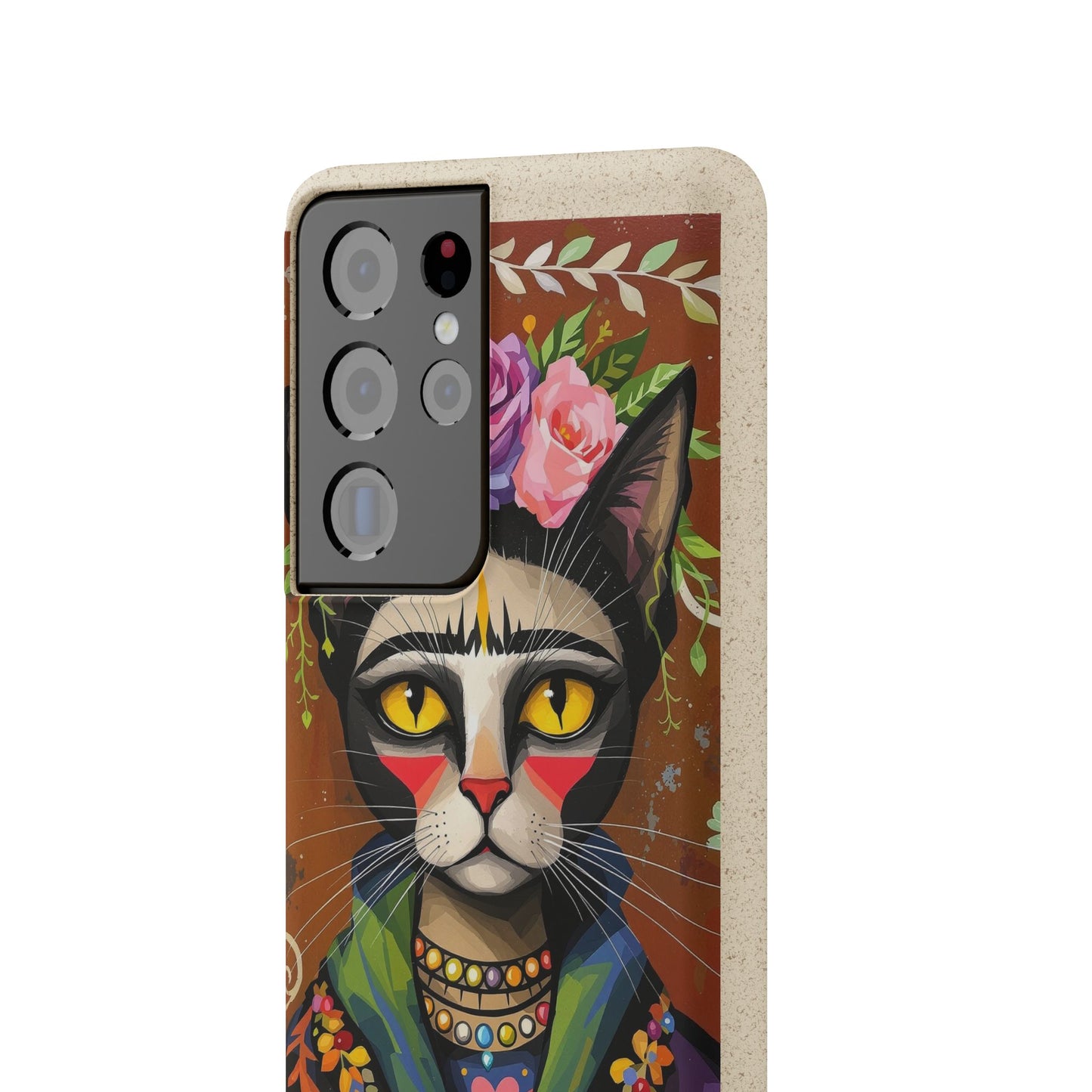 Phone Case - Frida Kahlo Cat, Eco Biodegradable