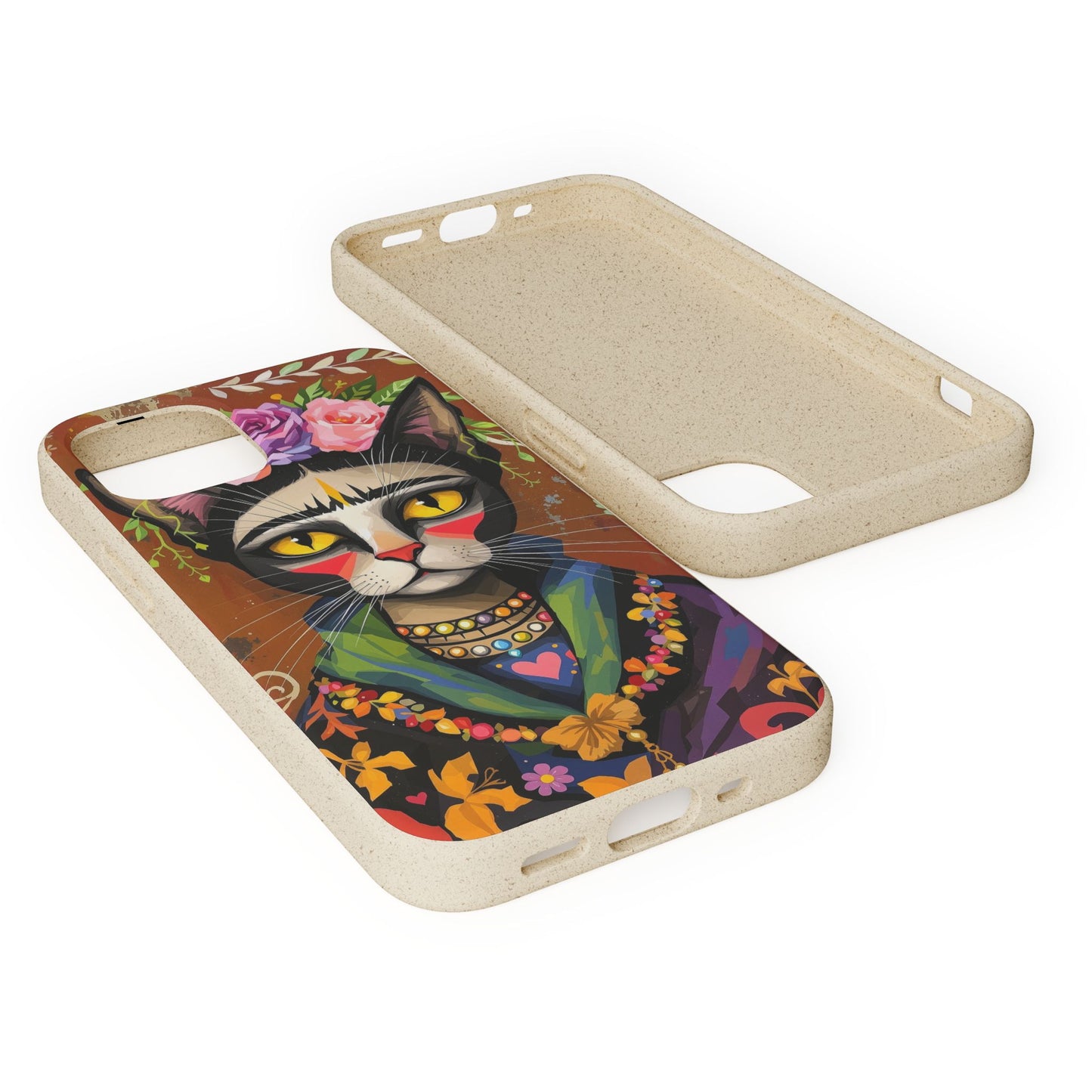 Phone Case - Frida Kahlo Cat, Eco Biodegradable