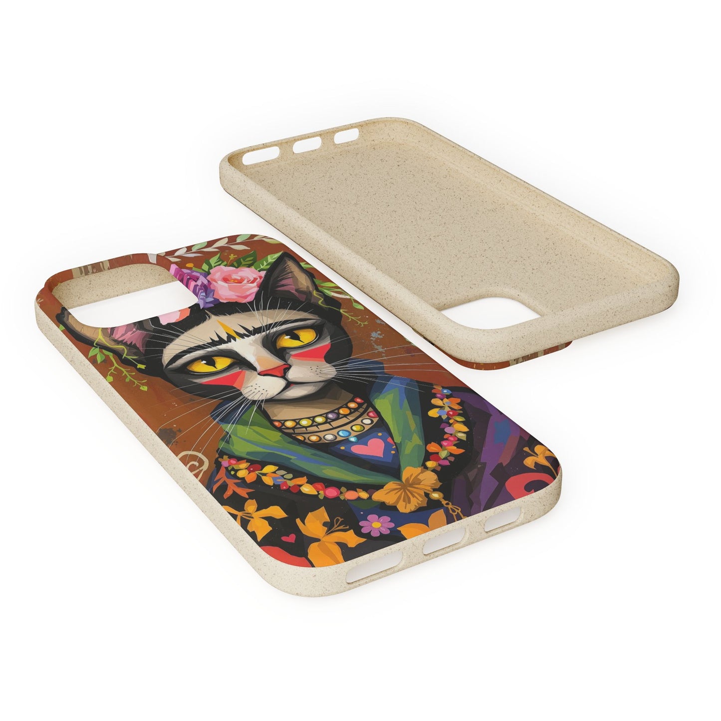 Phone Case - Frida Kahlo Cat, Eco Biodegradable