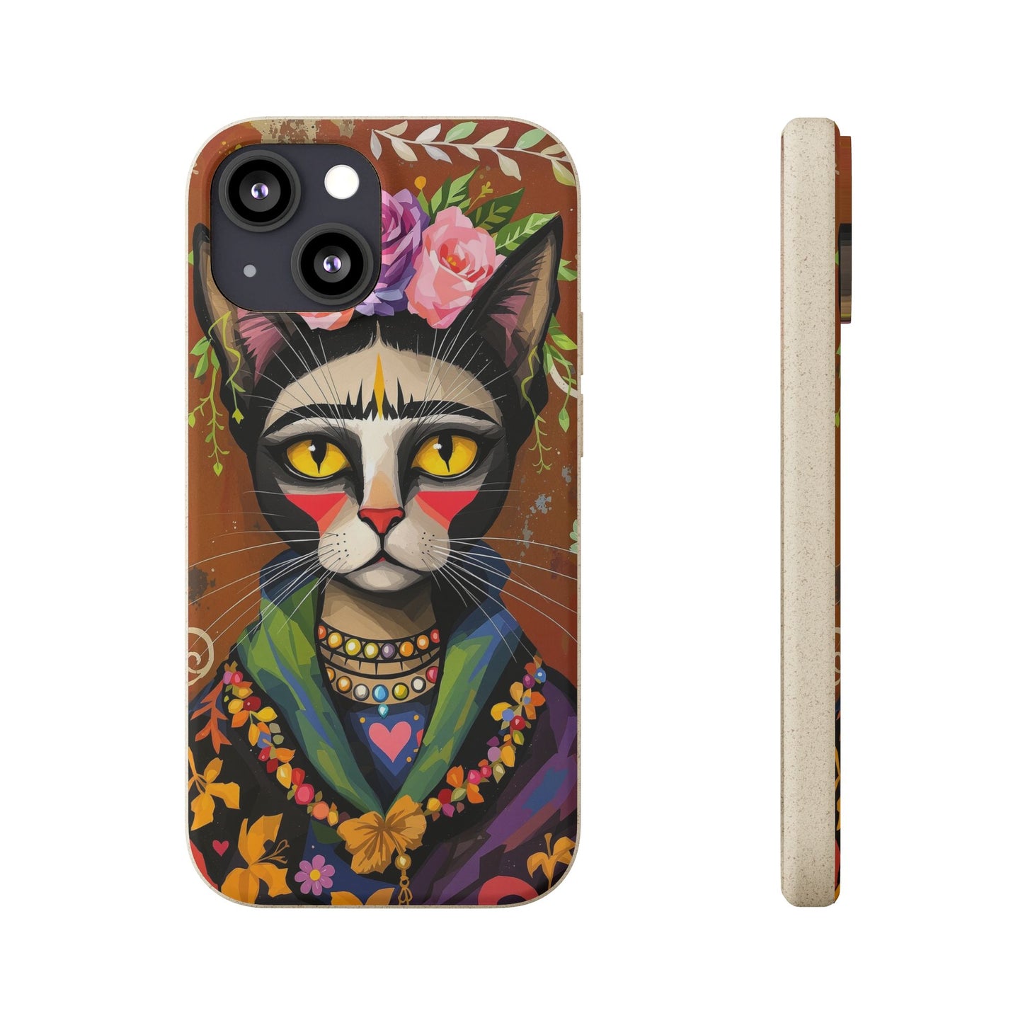 Phone Case - Frida Kahlo Cat, Eco Biodegradable