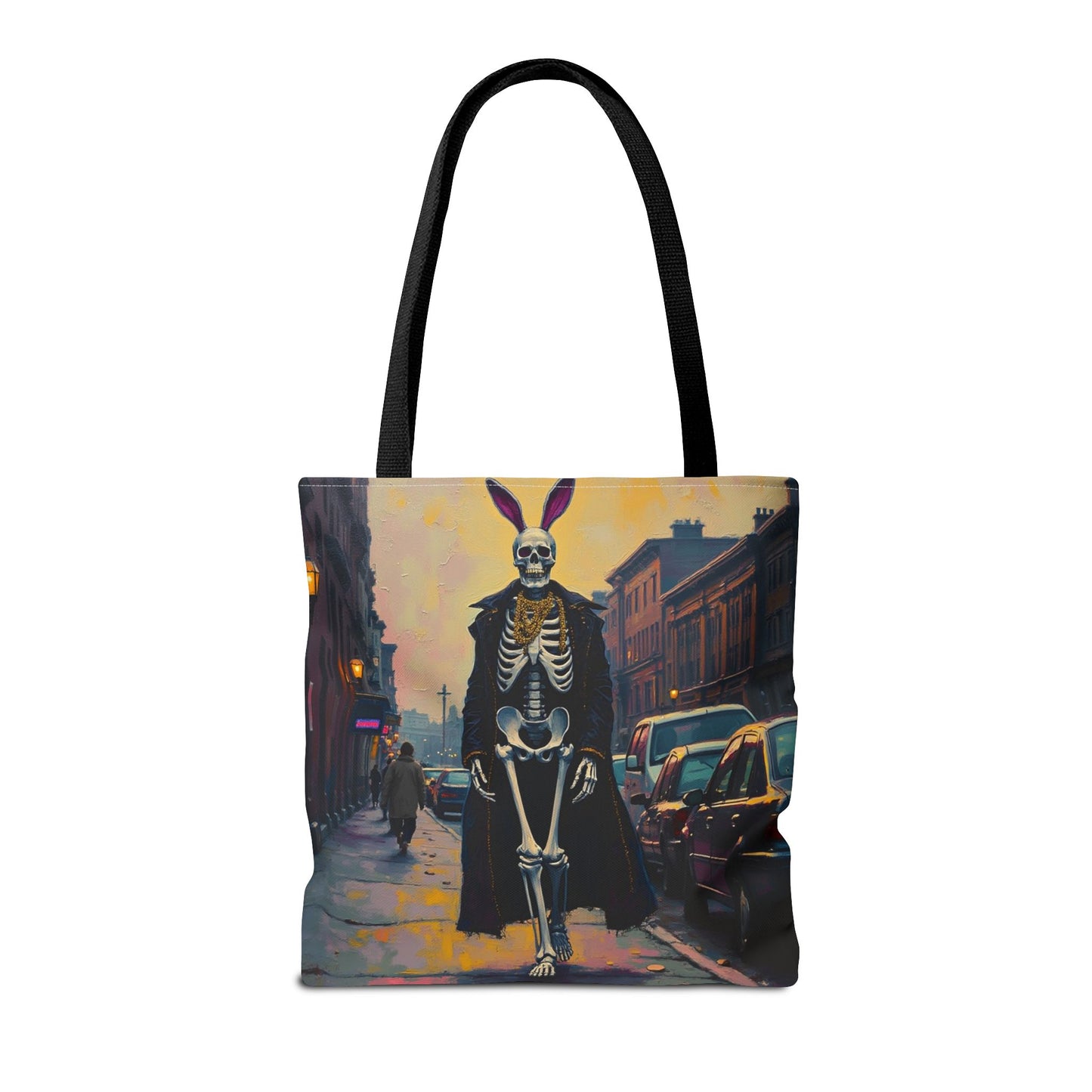 Tote Bag Andy Warhol Style Skeleton Halloween Bunny