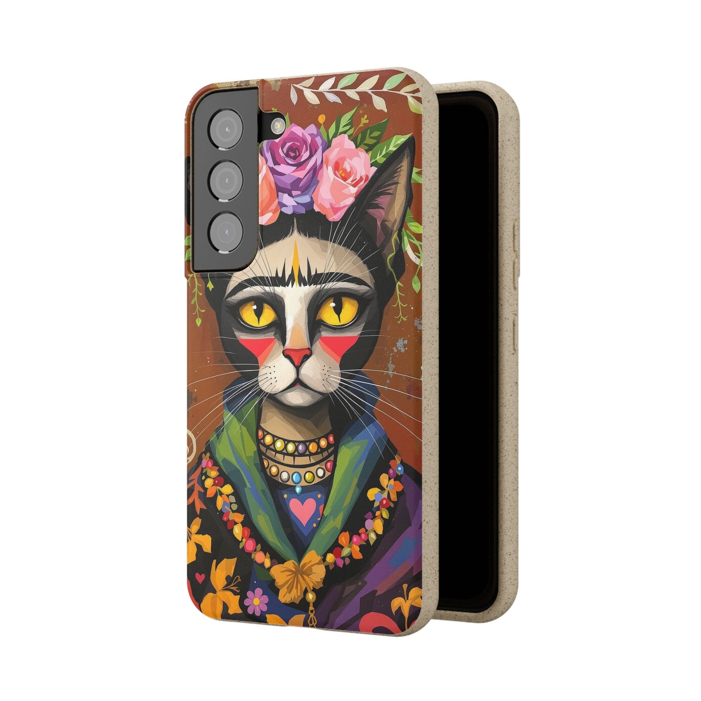 Phone Case - Frida Kahlo Cat, Eco Biodegradable