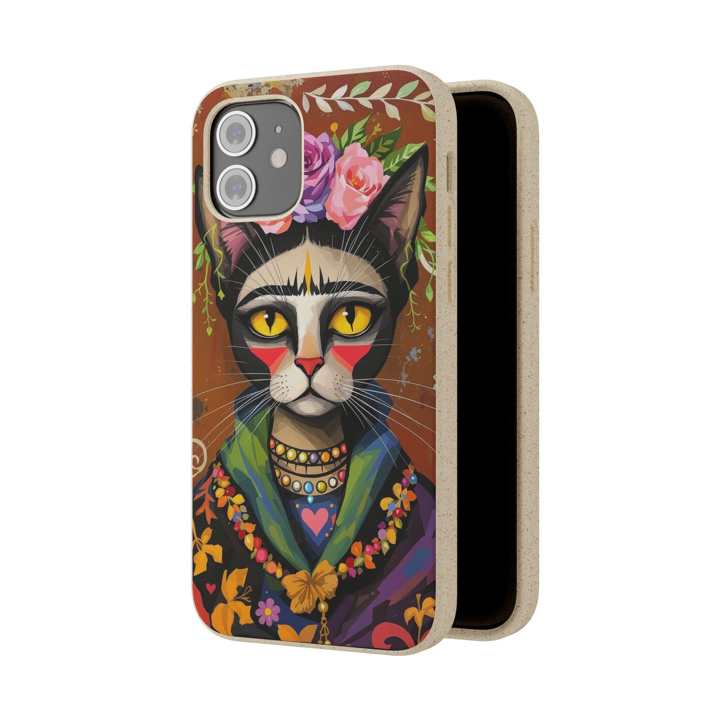Phone Case - Frida Kahlo Cat, Eco Biodegradable