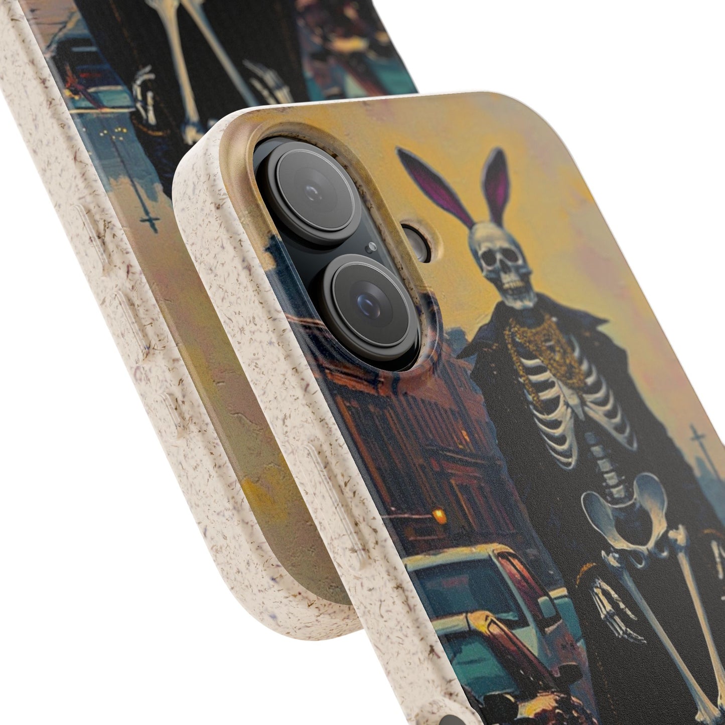 Skeleton Bunny Phone Case - Biodegradable Eco-Friendly Halloween Cover