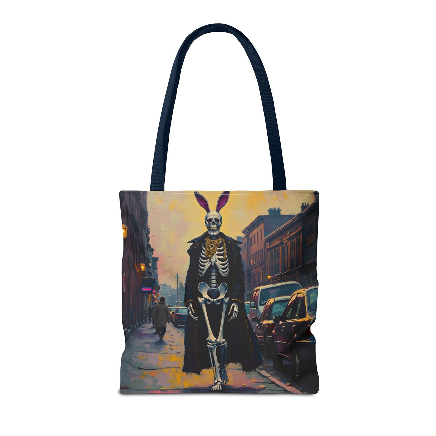 Tote Bag Andy Warhol Style Skeleton Halloween Bunny