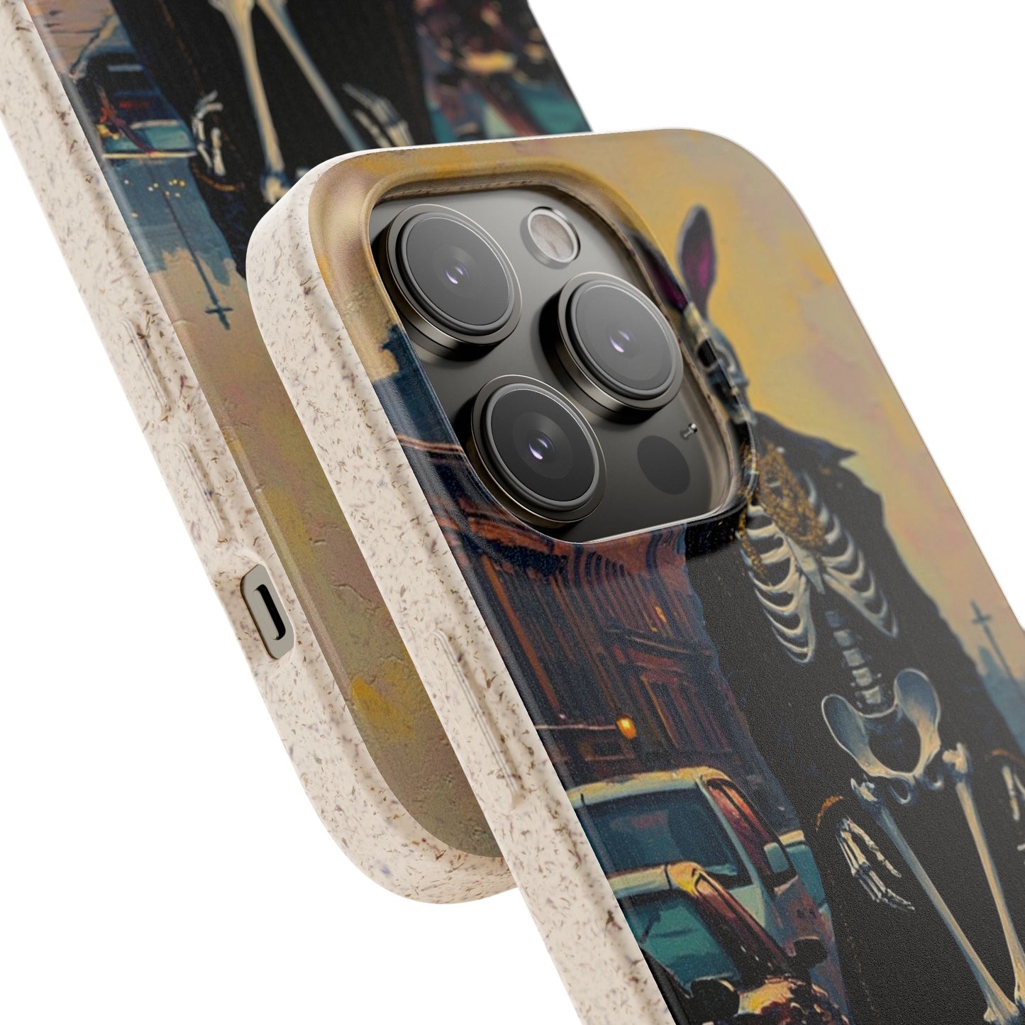 Skeleton Bunny Phone Case - Biodegradable Eco-Friendly Halloween Cover