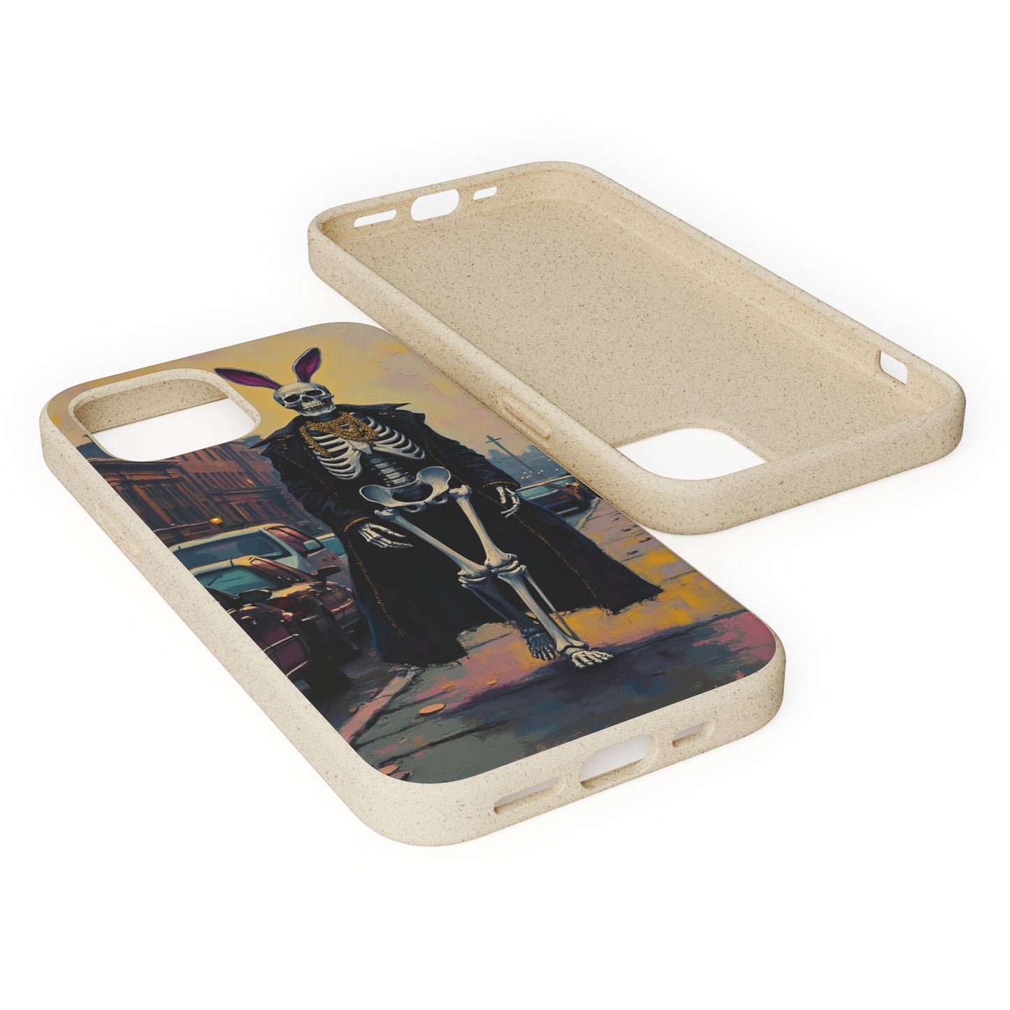 Skeleton Bunny Phone Case - Biodegradable Eco-Friendly Halloween Cover