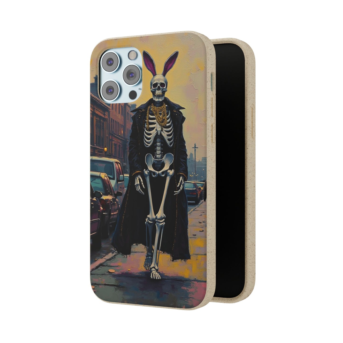 Skeleton Bunny Phone Case - Biodegradable Eco-Friendly Halloween Cover
