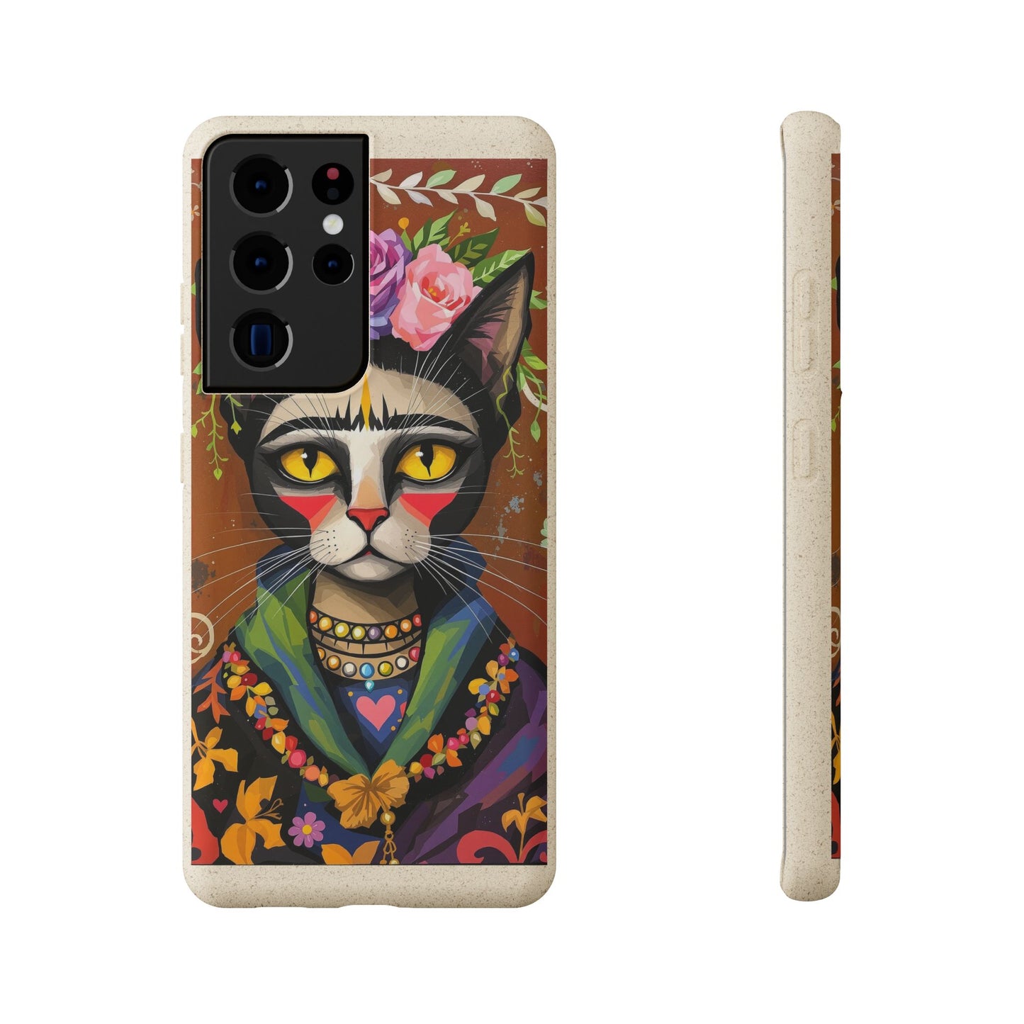 Phone Case - Frida Kahlo Cat, Eco Biodegradable