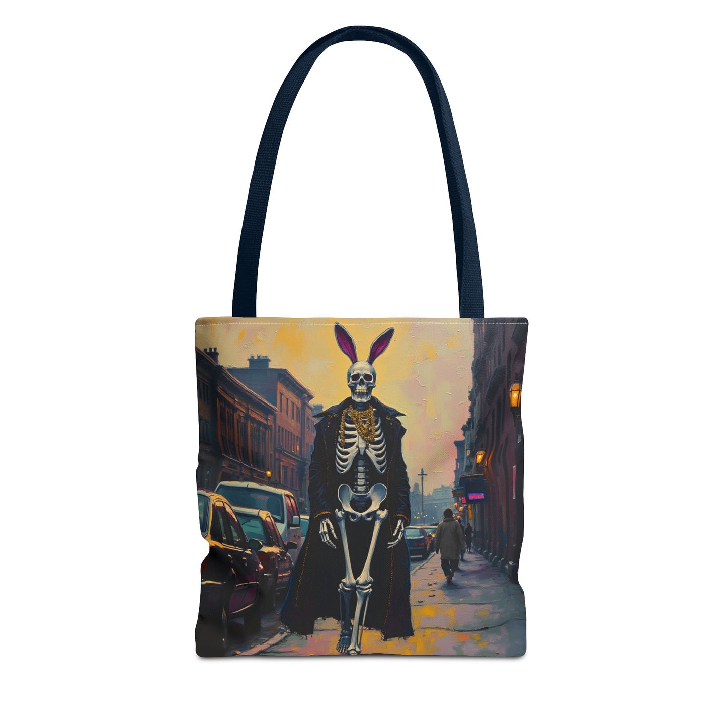 Tote Bag Andy Warhol Style Skeleton Halloween Bunny
