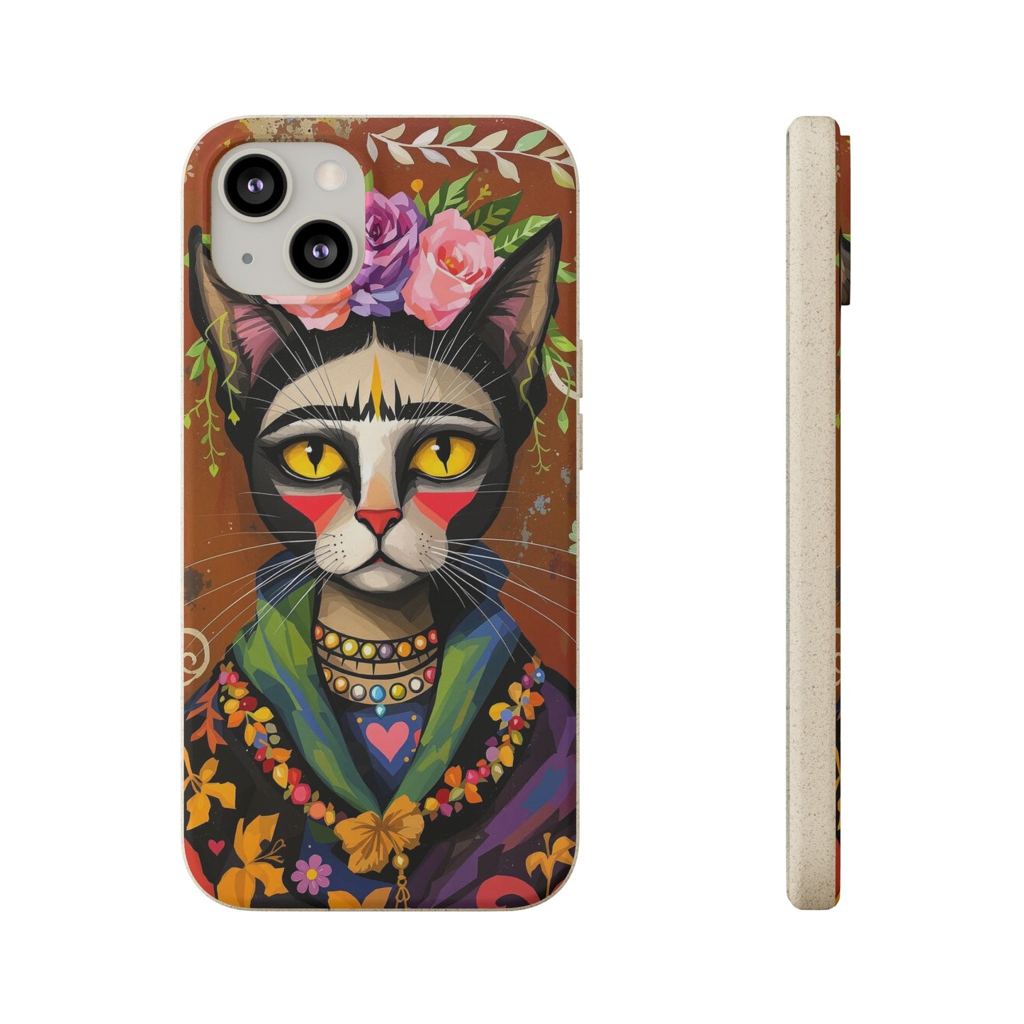 Phone Case - Frida Kahlo Cat, Eco Biodegradable