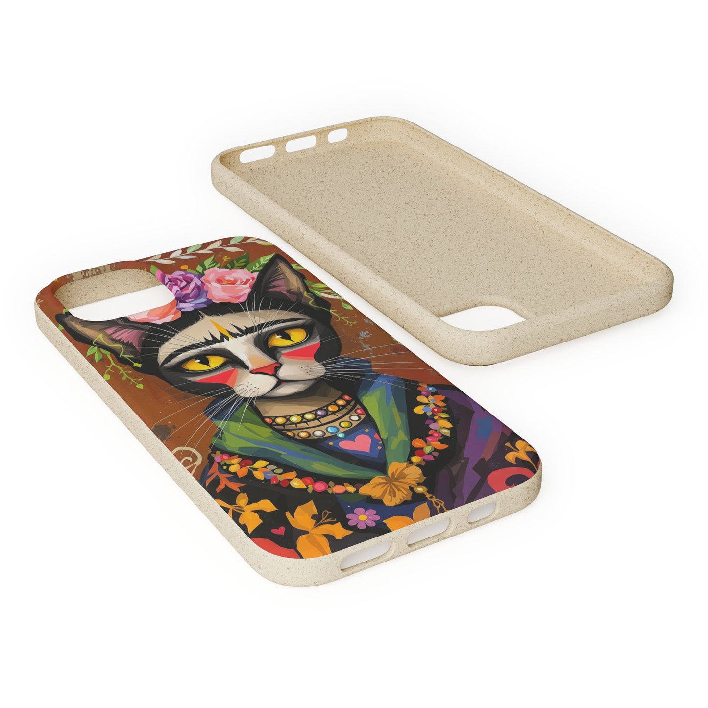 Phone Case - Frida Kahlo Cat, Eco Biodegradable